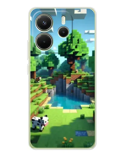 Чехол для Xiaomi Redmi Note 14 4G (EU) с картинкой «Minecraft летний день»