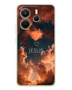 Чохол для Xiaomi Redmi Note 14 4G (EU) з картинкою «Сяйво Імені Jesus»