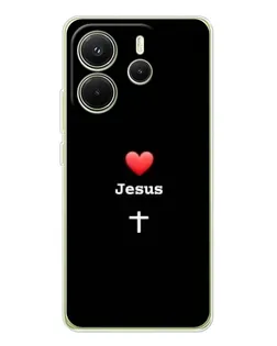 Чохол для Xiaomi Redmi Note 14 4G (EU) з картинкою «Серце - Jesus»