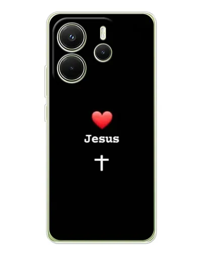 Чехол для Xiaomi Redmi Note 14 4G (EU) с картинкой «Сердце - Jesus»