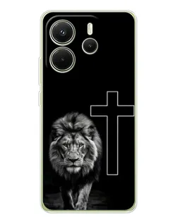 Чохол для Xiaomi Redmi Note 14 4G (EU) з картинкою «Лев та Хрест»