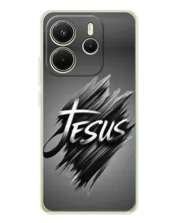 Чехол для Xiaomi Redmi Note 14 4G (EU) с картинкой «Надпись Jesus Graffiti»