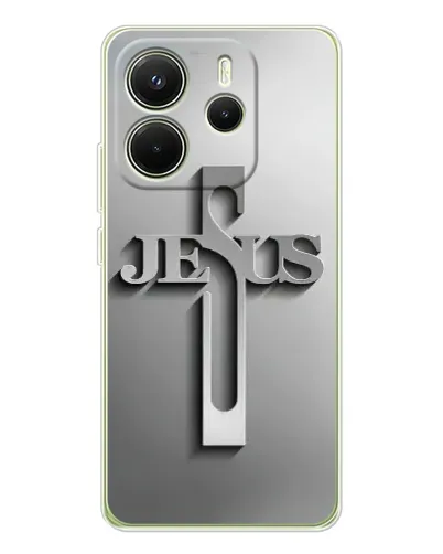 Чохол для Xiaomi Redmi Note 14 4G (EU) з картинкою «Металевий хрест Jesus» Чохол для Xiaomi Redmi Note 14 4G (EU) з картинкою «Металевий хрест Jesus»