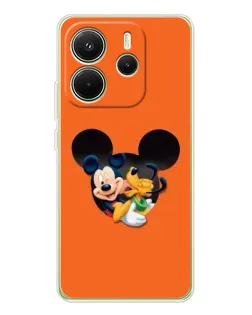 Чехол для Xiaomi Redmi Note 14 4G (EU) с картинкой «Сердце Микки Минни»