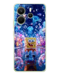 Чехол для Xiaomi Redmi Note 14 4G (EU) с картинкой «Неоновый океан»