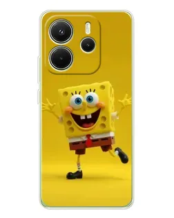 Чехол для Xiaomi Redmi Note 14 4G (EU) с картинкой «Позитивный Губка Боб»