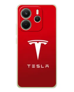 Чехол для Xiaomi Redmi Note 14 4G (EU) с картинкой «Tesla Red Classic»