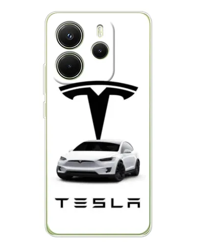 Чехол для Xiaomi Redmi Note 14 4G (EU) с картинкой «Tesla White Style» Чехол для Xiaomi Redmi Note 14 4G (EU) с картинкой «Tesla White Style»