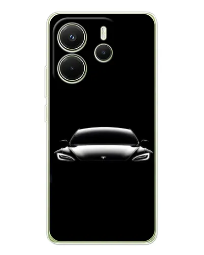 Чехол для Xiaomi Redmi Note 14 4G (EU) с картинкой «Фары Tesla Night» Чехол для Xiaomi Redmi Note 14 4G (EU) с картинкой «Фары Tesla Night»