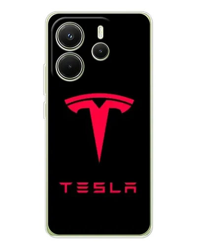 Чехол для Xiaomi Redmi Note 14 4G (EU) с картинкой «Tesla Red Logo» Чехол для Xiaomi Redmi Note 14 4G (EU) с картинкой «Tesla Red Logo»