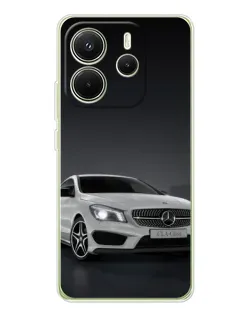 Чехол для Xiaomi Redmi Note 14 4G (EU) с картинкой «Mercedes AMG GT Silver»