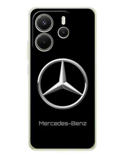 Чехол для Xiaomi Redmi Note 14 4G (EU) с картинкой «Mercedes Silver Logo»