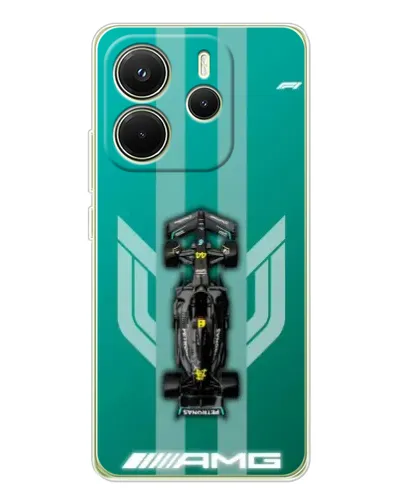 Чехол для Xiaomi Redmi Note 14 4G (EU) с картинкой «Mercedes AMG Petronas»