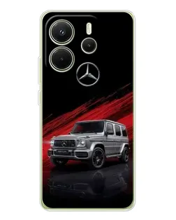 Чехол для Xiaomi Redmi Note 14 4G (EU) с картинкой «Mercedes G-Class красный»