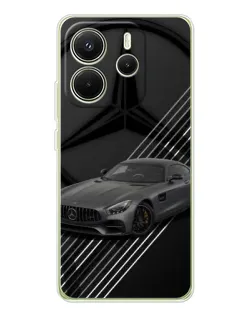 Чехол для Xiaomi Redmi Note 14 4G (EU) с картинкой «Mercedes AMG — графика»