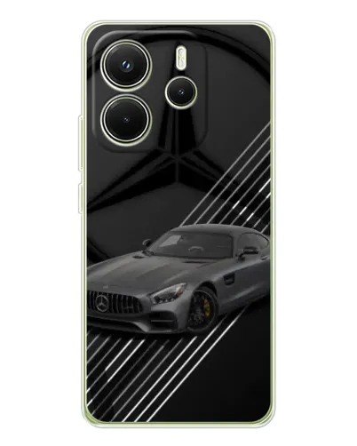 Чехол для Xiaomi Redmi Note 14 4G (EU) с картинкой «Mercedes AMG — графика»