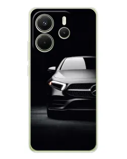 Чехол для Xiaomi Redmi Note 14 4G (EU) с картинкой «Свет фар Mercedes»