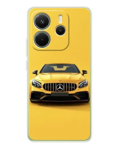 Чехол для Xiaomi Redmi Note 14 4G (EU) с картинкой «Желтый Mercedes GT»
