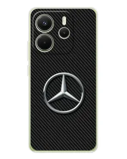 Чехол для Xiaomi Redmi Note 14 4G (EU) с картинкой «Карбоновый Mercedes стиль»