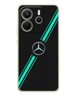 Чехол для Xiaomi Redmi Note 14 4G (EU) с картинкой «Спортивные линии Mercedes»