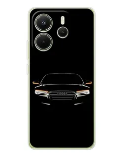 Чехол для Xiaomi Redmi Note 14 4G (EU) с картинкой «Audi — ночной контур»