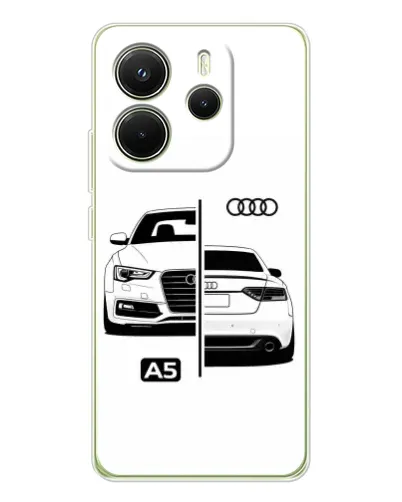 Чехол для Xiaomi Redmi Note 14 4G (EU) с картинкой «Audi — контрастный дизайн» Чехол для Xiaomi Redmi Note 14 4G (EU) с картинкой «Audi — контрастный дизайн»