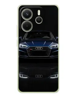 Чехол для Xiaomi Redmi Note 14 4G (EU) с картинкой «Audi — ночное отражение»
