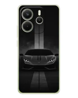 Чехол для Xiaomi Redmi Note 14 4G (EU) с картинкой «Lamborghini симметрия дорог»