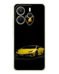 Чехол для Xiaomi Redmi Note 14 4G (EU) с картинкой «Lamborghini желтый акцент»