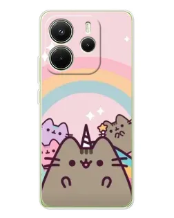 Чехол для Xiaomi Redmi Note 14 4G (EU) с картинкой «Единорог Pusheen»