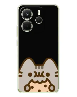 Чехол для Xiaomi Redmi Note 14 4G (EU) с картинкой «Пушин на черном»