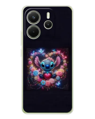Чехол для Xiaomi Redmi Note 14 4G (EU) с картинкой «Stitch в цветах» Чехол для Xiaomi Redmi Note 14 4G (EU) с картинкой «Stitch в цветах»