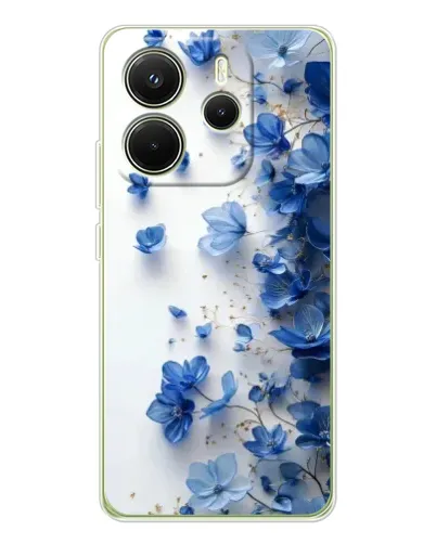 Чехол для Xiaomi Redmi Note 14 4G (EU) с картинкой «Голубой цветочный каскад» Чехол для Xiaomi Redmi Note 14 4G (EU) с картинкой «Голубой цветочный каскад»