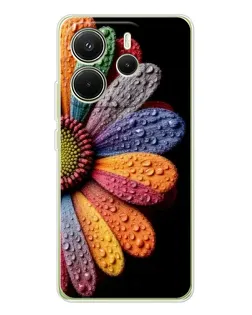 Чехол для Xiaomi Redmi Note 14 4G (EU) с картинкой «Радужный цветок» Чехол для Xiaomi Redmi Note 14 4G (EU) с картинкой «Радужный цветок»