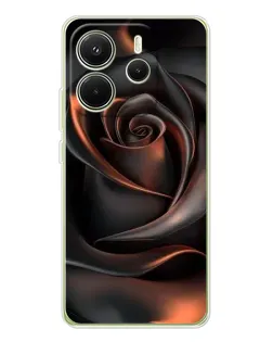 Чехол для Xiaomi Redmi Note 14 4G (EU) с картинкой «Шелковая черная роза» Чехол для Xiaomi Redmi Note 14 4G (EU) с картинкой «Шелковая черная роза»