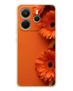 Чехол для Xiaomi Redmi Note 14 4G (EU) с картинкой «Оранжевые герберы» Чехол для Xiaomi Redmi Note 14 4G (EU) с картинкой «Оранжевые герберы»