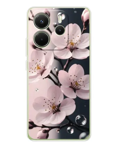 Чехол для Xiaomi Redmi Note 14 4G (EU) с картинкой «Нежная сакура и капли» Чехол для Xiaomi Redmi Note 14 4G (EU) с картинкой «Нежная сакура и капли»