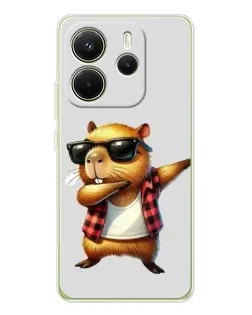 Чохол для Xiaomi Redmi Note 14 4G (EU) з картинкою «Капібара репер даб» Чохол для Xiaomi Redmi Note 14 4G (EU) з картинкою «Капібара репер даб»