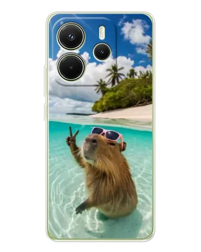 Чохол для Xiaomi Redmi Note 14 4G (EU) з картинкою «Капібара на морі» Чохол для Xiaomi Redmi Note 14 4G (EU) з картинкою «Капібара на морі»