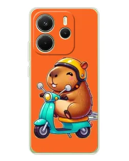 Чохол для Xiaomi Redmi Note 14 4G (EU) з картинкою «Капібара на скутері» Чохол для Xiaomi Redmi Note 14 4G (EU) з картинкою «Капібара на скутері»