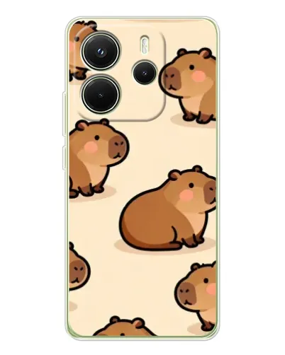 Чохол для Xiaomi Redmi Note 14 4G (EU) з картинкою «Паттерн милих капібар» Чохол для Xiaomi Redmi Note 14 4G (EU) з картинкою «Паттерн милих капібар»