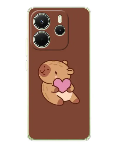 Чохол для Xiaomi Redmi Note 14 4G (EU) з картинкою «Капібара з серцем» Чохол для Xiaomi Redmi Note 14 4G (EU) з картинкою «Капібара з серцем»