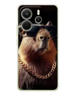 Чохол для Xiaomi Redmi Note 14 4G (EU) з картинкою «Капібара золотий ланцюг» Чохол для Xiaomi Redmi Note 14 4G (EU) з картинкою «Капібара золотий ланцюг»