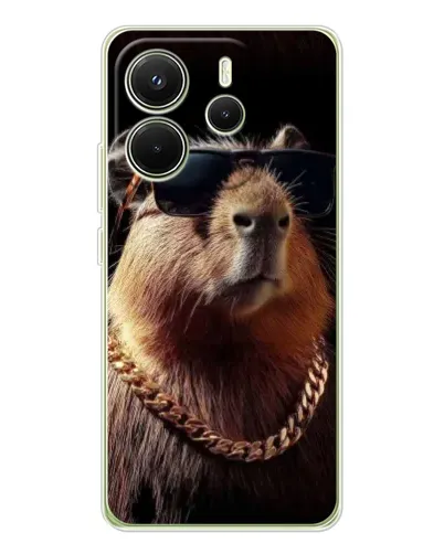 Чохол для Xiaomi Redmi Note 14 4G (EU) з картинкою «Капібара золотий ланцюг» Чохол для Xiaomi Redmi Note 14 4G (EU) з картинкою «Капібара золотий ланцюг»