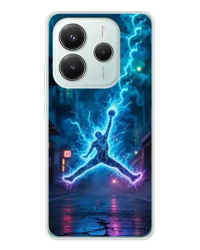 Чехол для Xiaomi Redmi Note 14 5G с картинкой «Jordan Gold Jumpman»