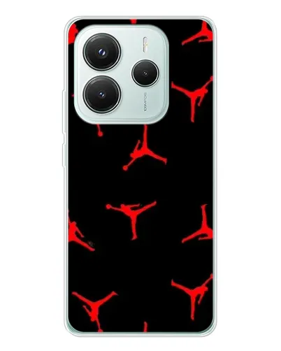 Чехол для Xiaomi Redmi Note 14 5G с картинкой «Jordan Red Pattern»