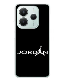 Чехол для Xiaomi Redmi Note 14 5G с картинкой «Jordan White Logo»