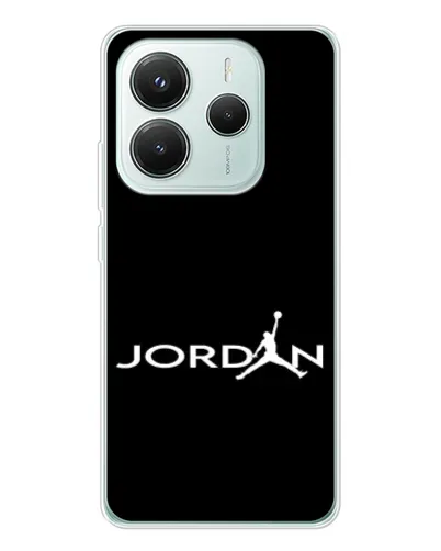 Чехол для Xiaomi Redmi Note 14 5G с картинкой «Jordan White Logo»