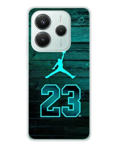 Чехол для Xiaomi Redmi Note 14 5G с картинкой «Jordan Cyan 23»