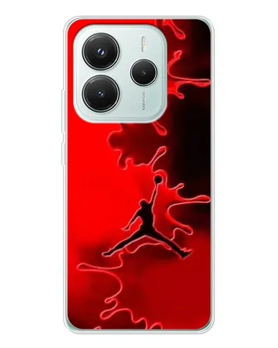 Чехол для Xiaomi Redmi Note 14 5G с картинкой «Jordan Red Smoke»
